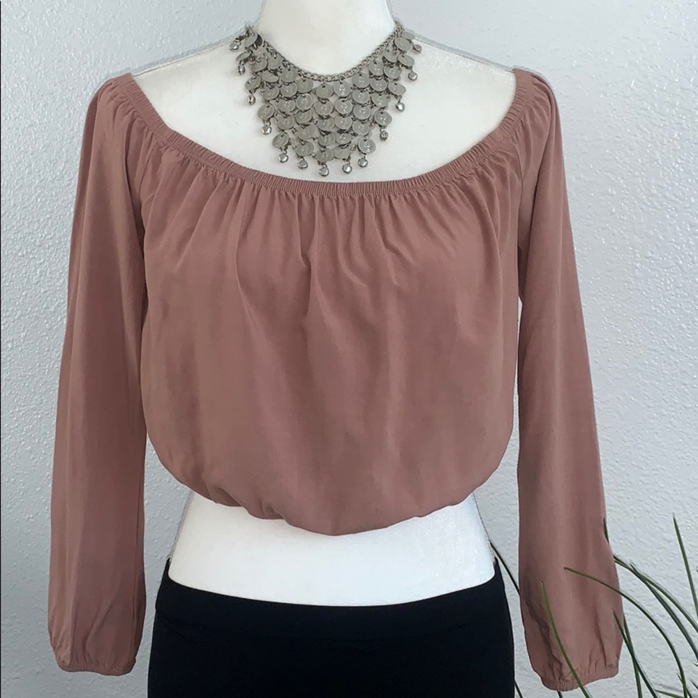 Windsor Off The Shoulder LS Crop Top